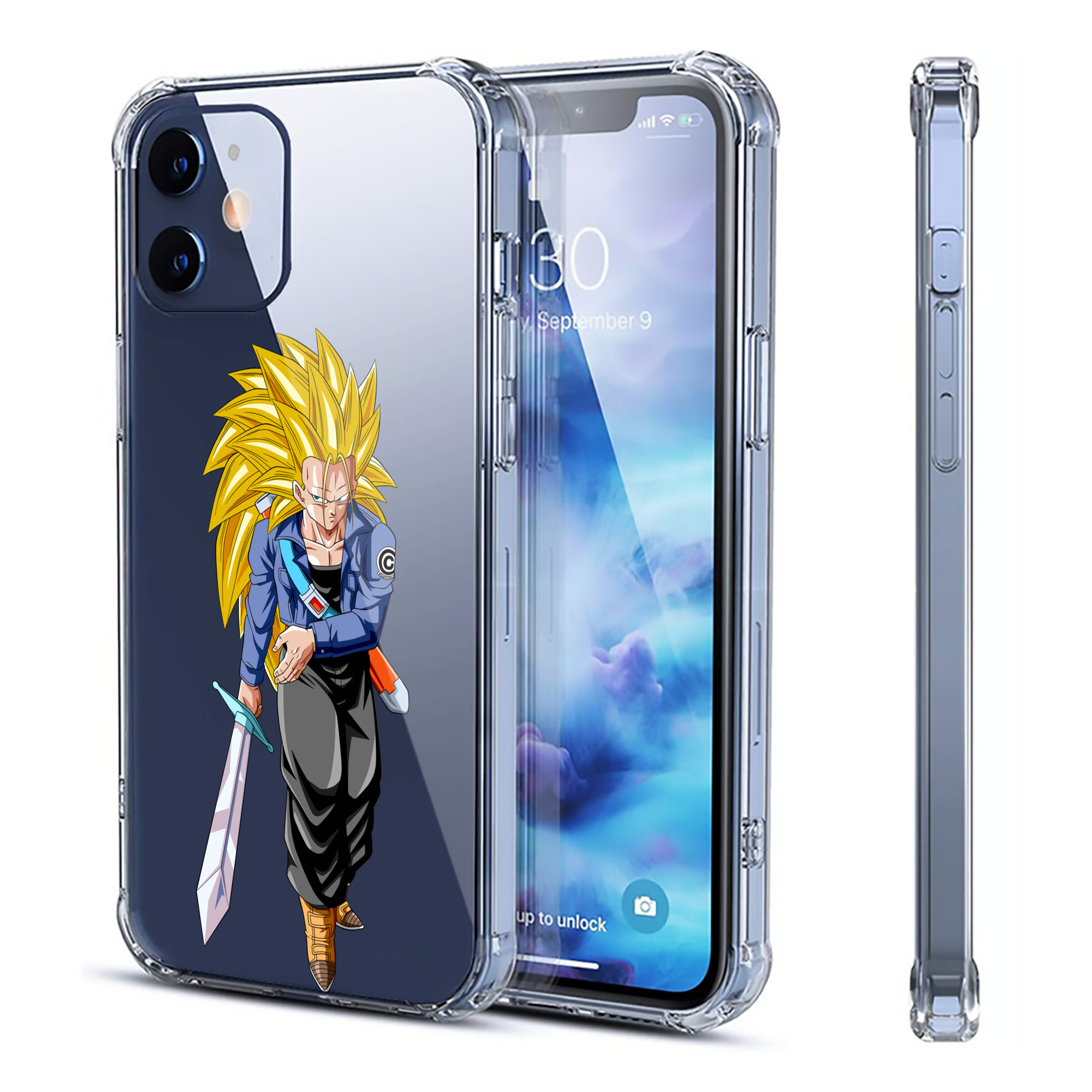 （画像用） ドラゴンボール トランクス（Torankusu）DRAGON BALL Trunks 【iPhone 12シリーズ対応】透明スマホケース（クリアソフトケース）
